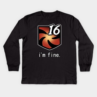 "I'm Fine" Vuln Stacks [FFXIV] Kids Long Sleeve T-Shirt